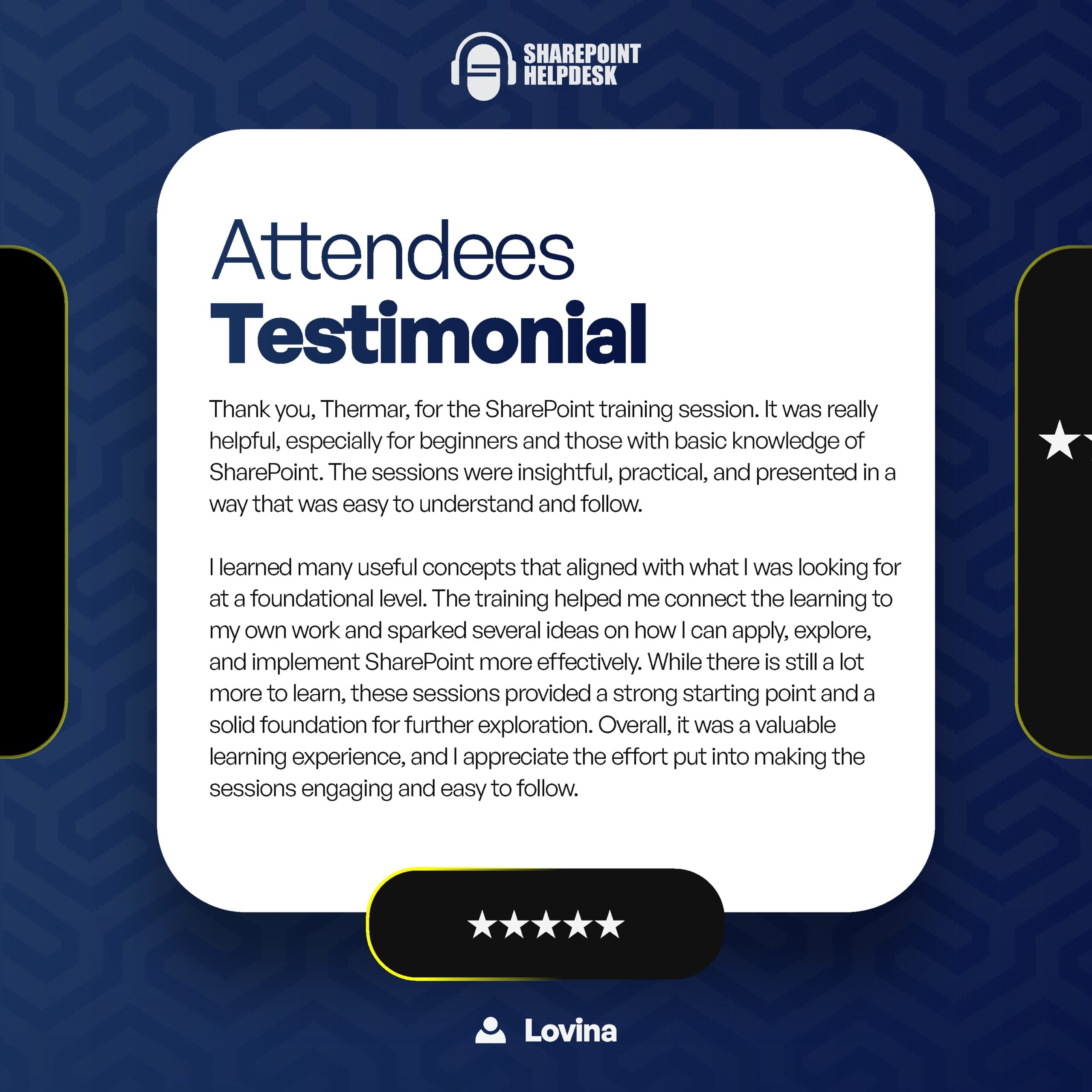 Attendee testimonial 1